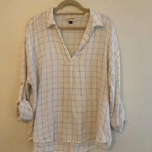 Universal Thread Plaid Collared Top